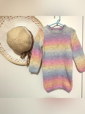 FREE - George Pastel Rainbow Knit Kids Dress